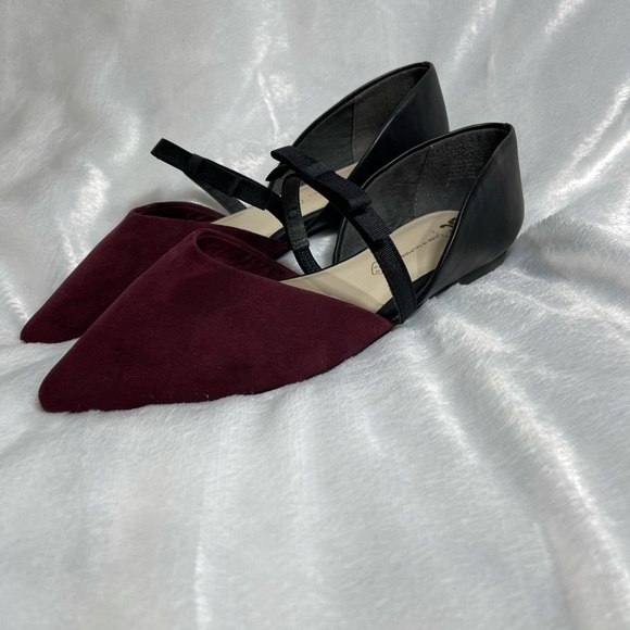 BC Footwear Woman’s Vegan D’Orsay Ribbon Pointed Slip on Flats - Picture 4 of 16